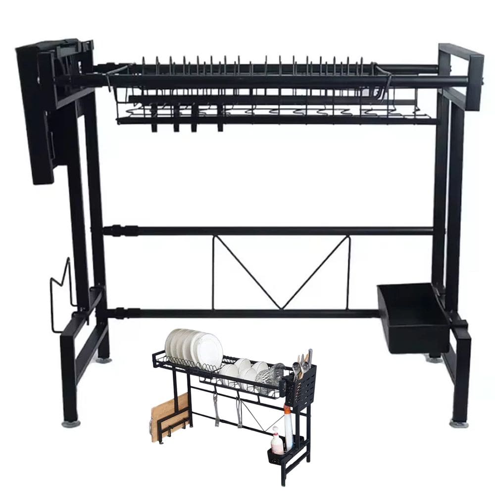 Escorredor de Louça Pia Cozinha Modular Suspensa Ajustavel Prato Tigela Talheres Utensilios Organizador Rack Prateleira