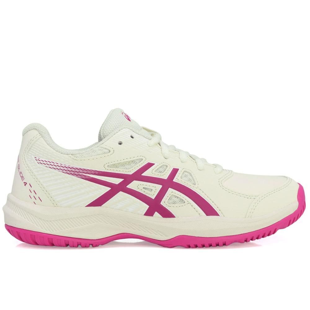 Tênis Asics Court Slide 4 - All Court - Creme e Rosa
