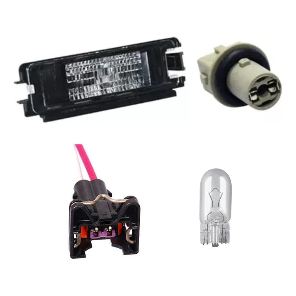 Lanterna Luz Placa C/Soquete Chic Lâmpada Clio Logan Sandero