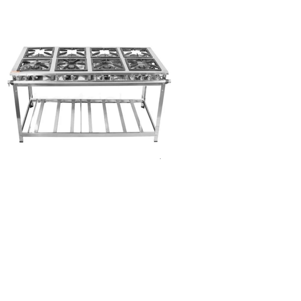 Fogão 8 Bocas Leona 30x30 P7 Baixa Pressão Inox