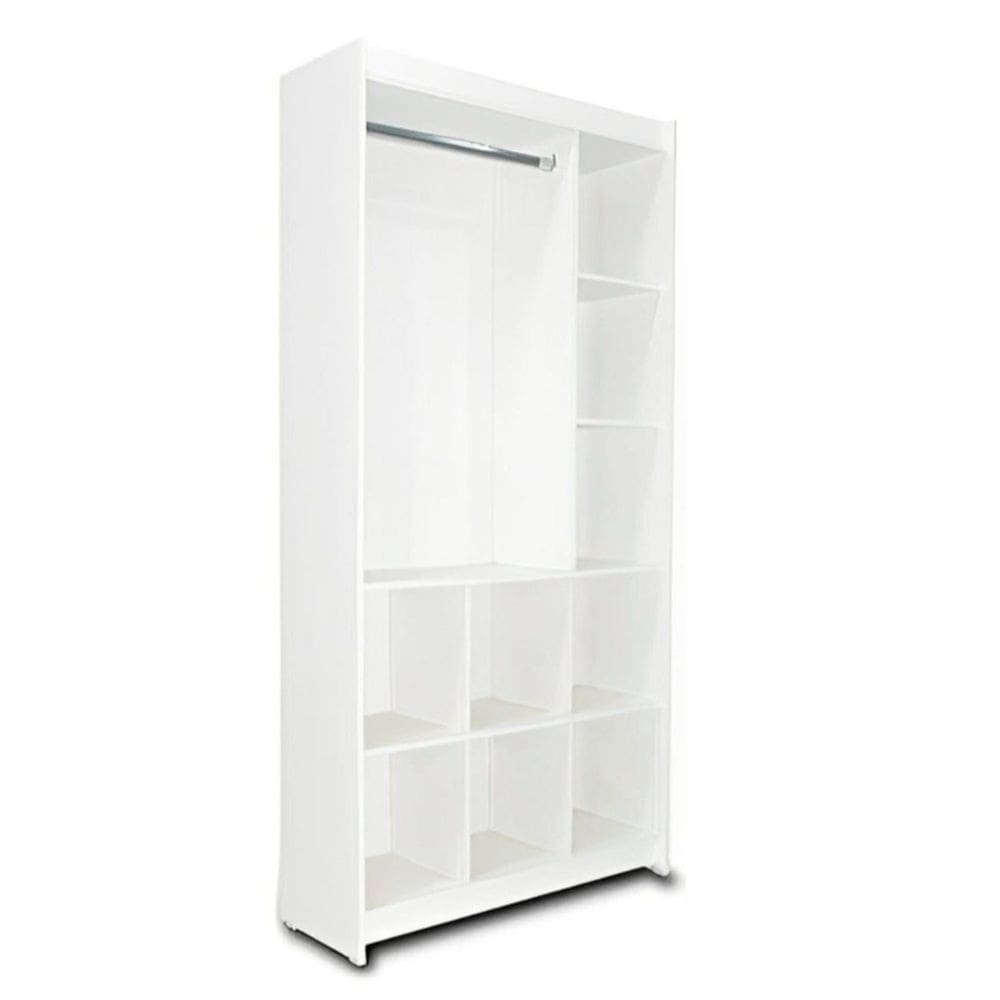 Estante Arara Nicho Lateral E Colmeia Inferior Branco 185X92X32Cm - Deep