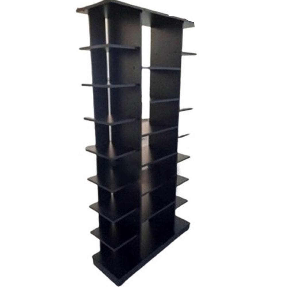 Estante Sapateira Vazada Preto 185X90X32Cm - Deep
