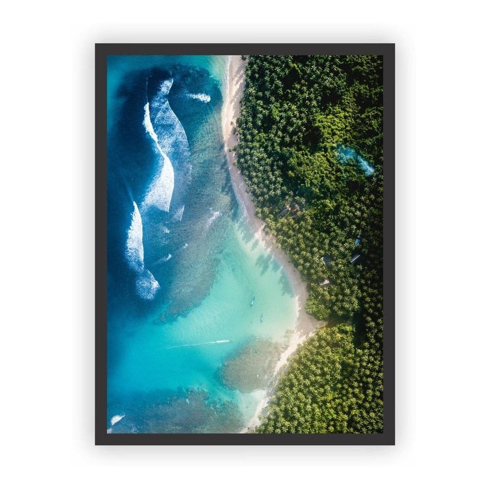 Quadro Decorativo Paisagens Variadas Moldura Preta Mod 27