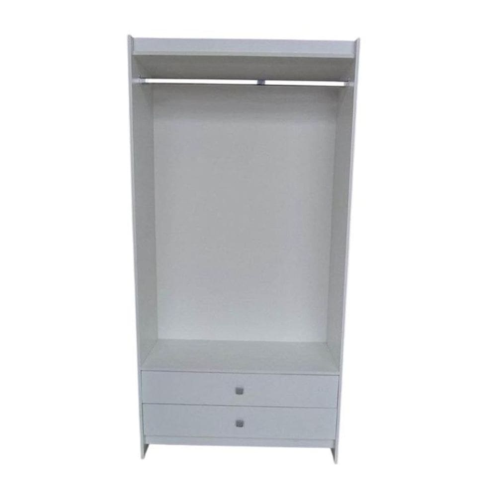 Estante Arara Com 2 Gavetas Branca 185X92X32Cm - Deep
