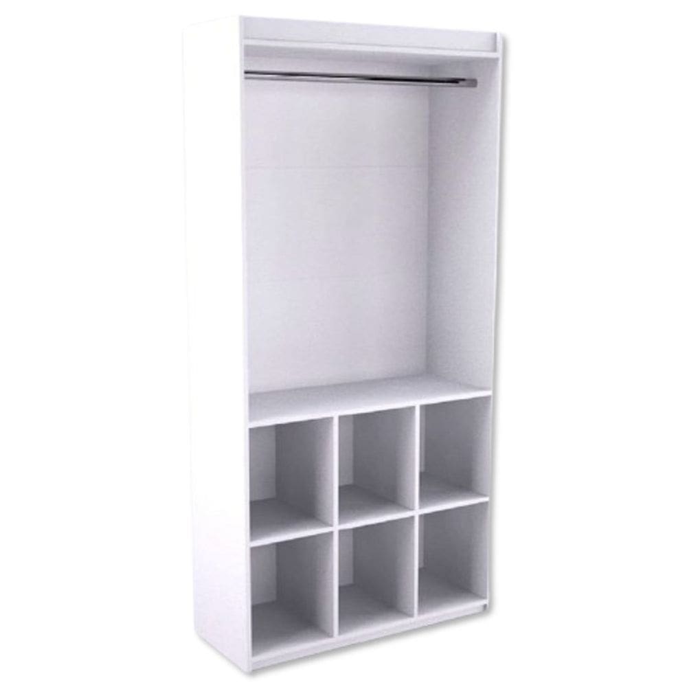 Estante Arara Colmeia Inferior Branco 185X92X32Cm - Deep