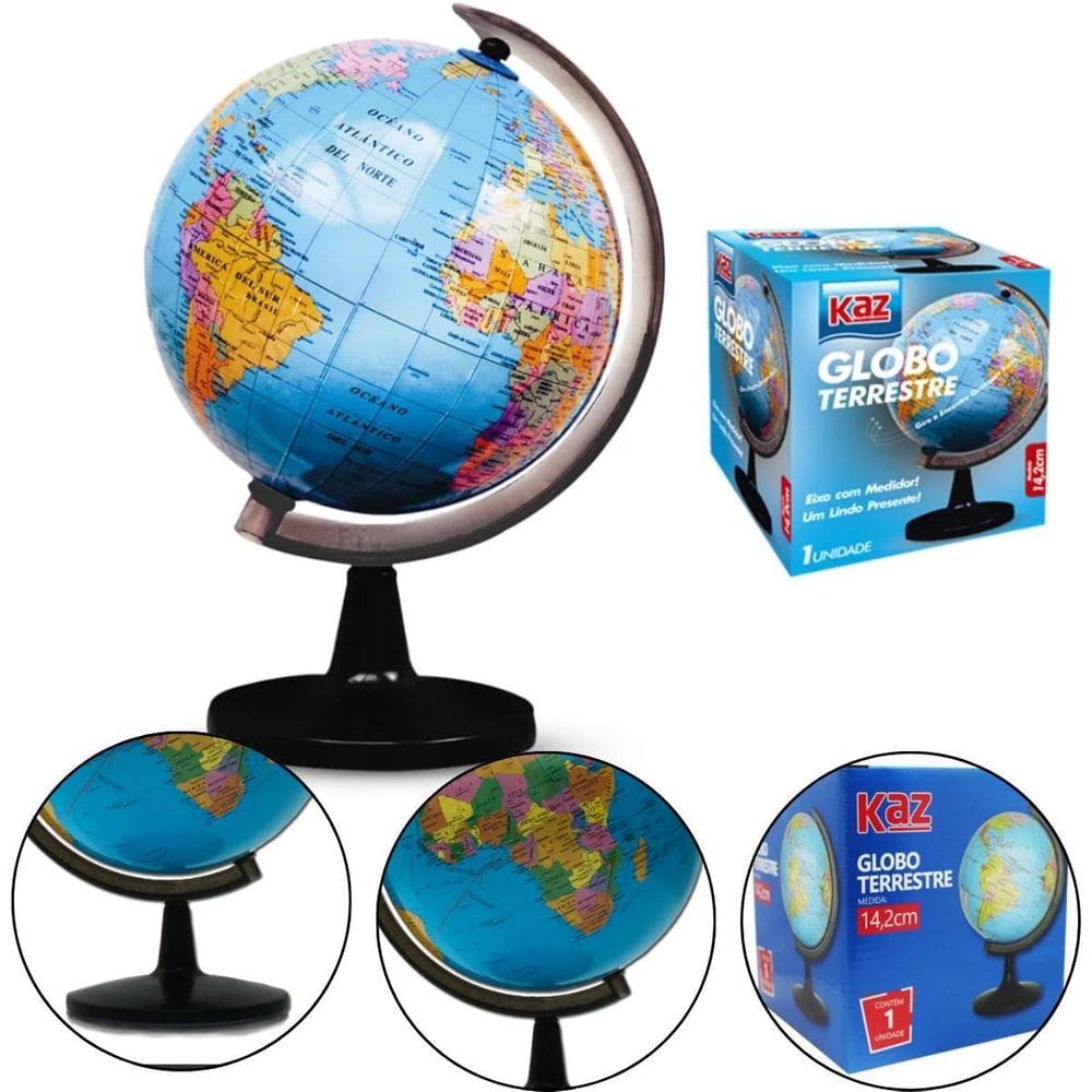 Globo Terrestre Giratorio Mesa Mapa Mundi Político Escolar