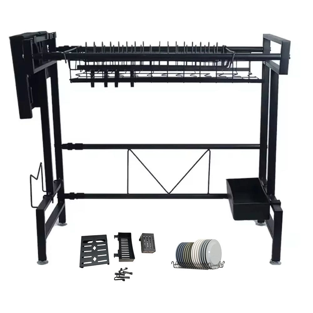 Escorredor de Louça Pia Bancada Cozinha Modular Suspensa Extensivel Ajustavel Copo Mesa Talher Organizaçao Prateleira Utensilios