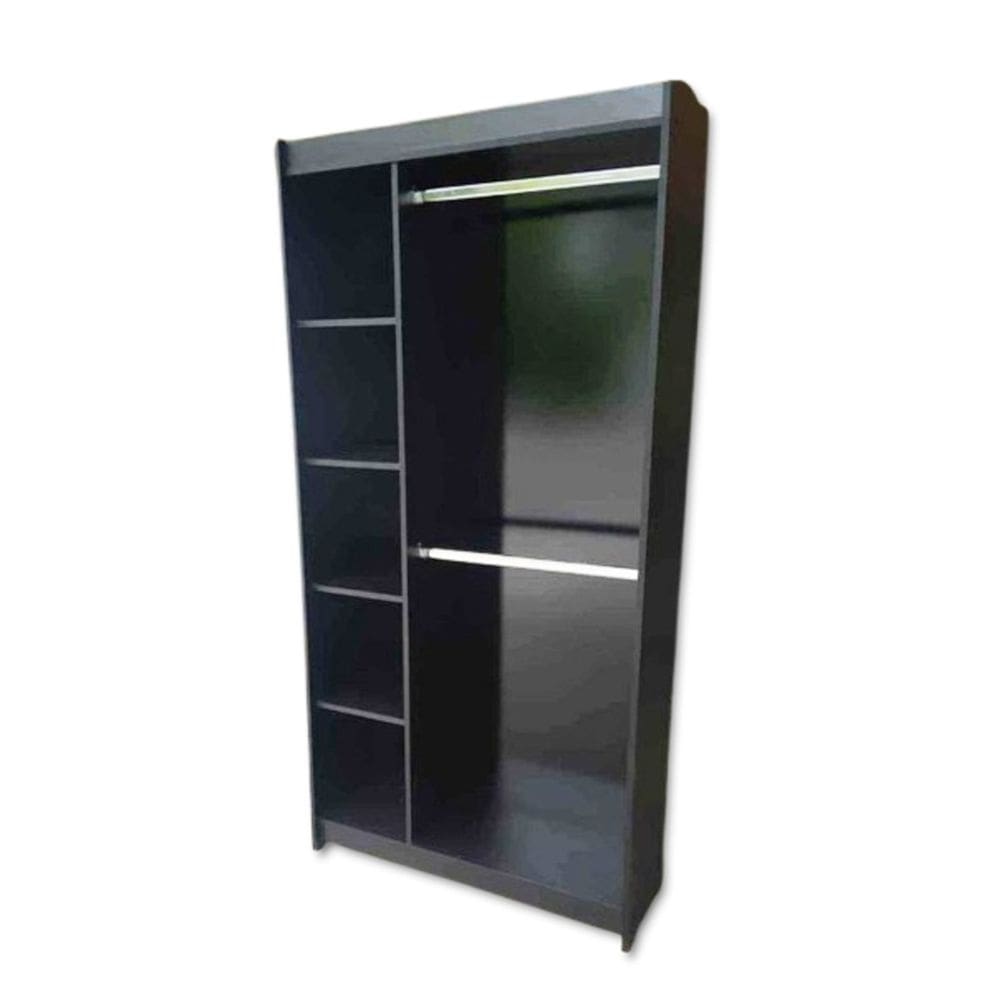 Estante Arara Nicho Lateral Esquerdo Preto 185X92X32Cm - Deep