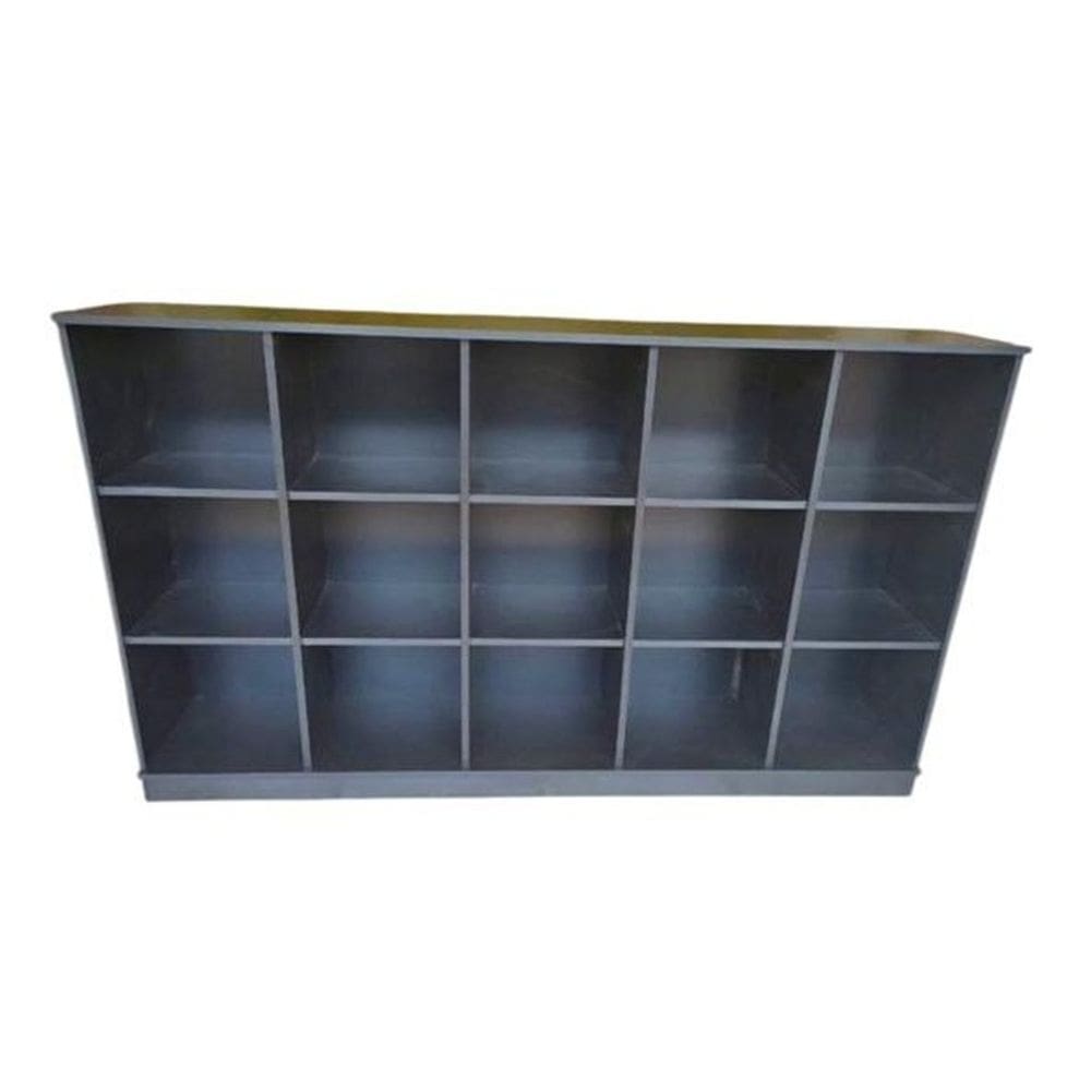 Estante Colmeia Deitada Com Nichos Preto 100X185X32Cm - Deep