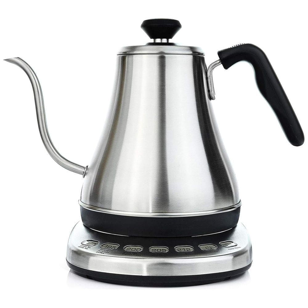 Chaleira Elétrica 1L com Desligamento Automático, Aço Inoxidável, 1000W, 110v, WILLOW EVERETT 61561, Prateado