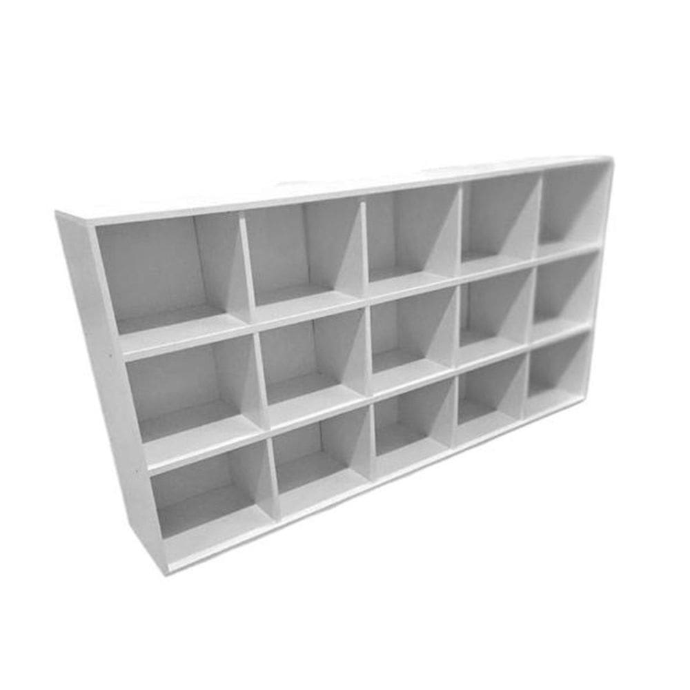 Estante Colmeia Deitada Com Nichos Branco 100X185X32Cm - Deep