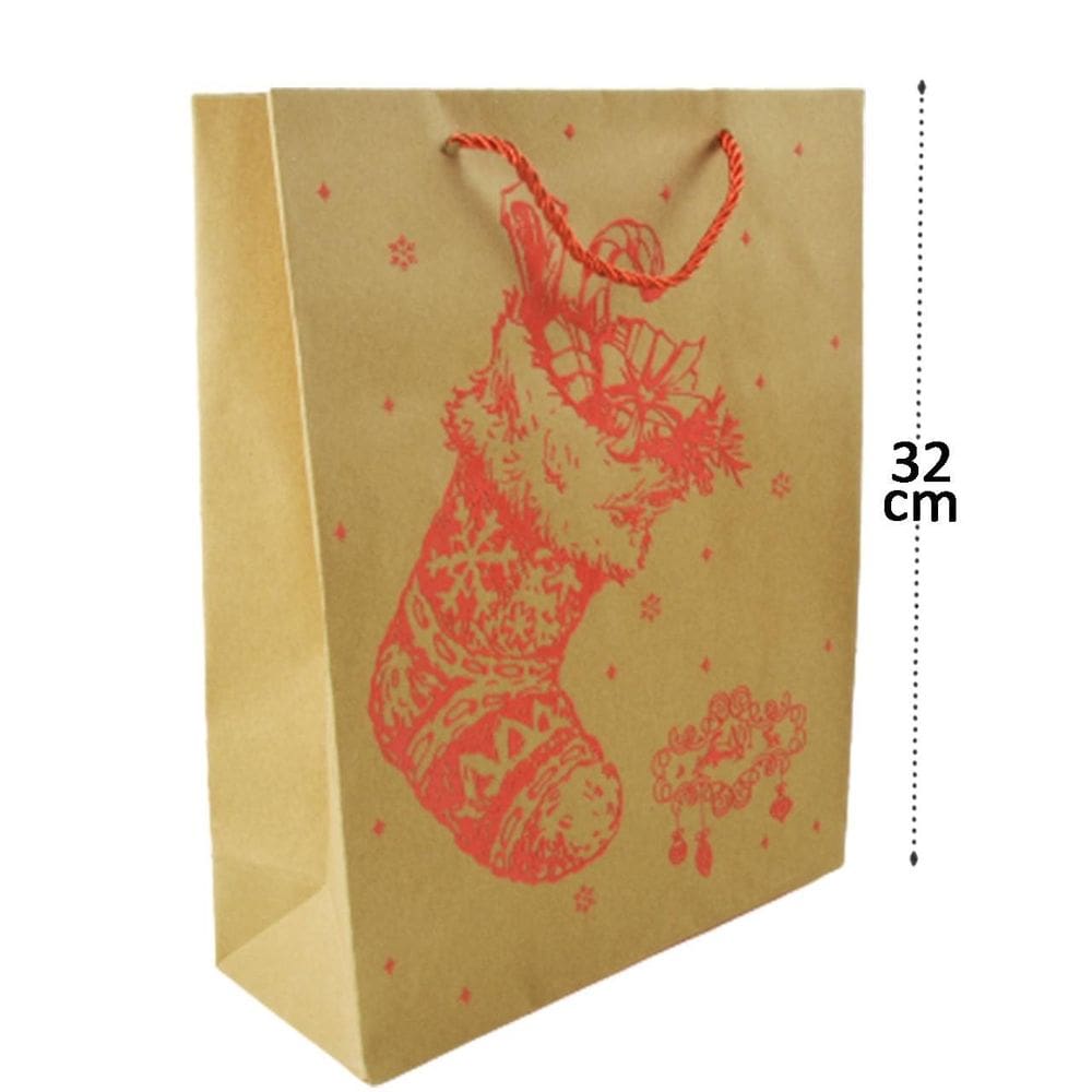 Sacola de Kraft 32x26cm Relevo - Tudo em Caixa