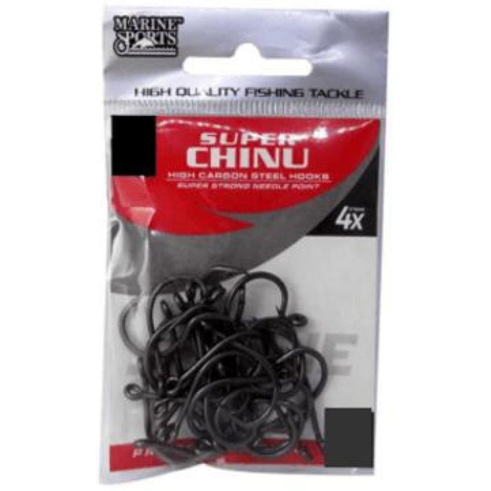 Kit 30 Anzol Pesca Super Chinu 4X Black Marine Sports N-10