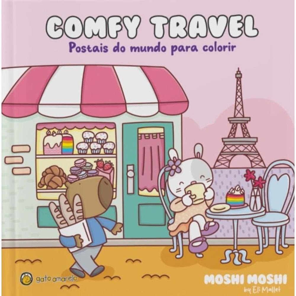 Comfy Travel: Livro de colorir - Gato Amarelo
