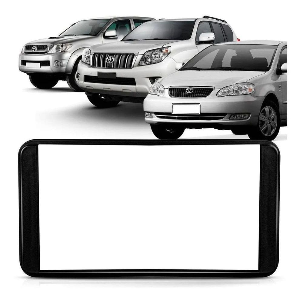 Moldura 2Din Fiamon Corolla 03/07-Hillux 05/11- Prado-Preto