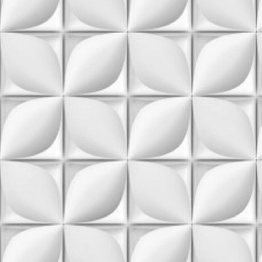 Papel De Parede Adesivo Efeito Gesso 3D Flor De Lótus 1 3M