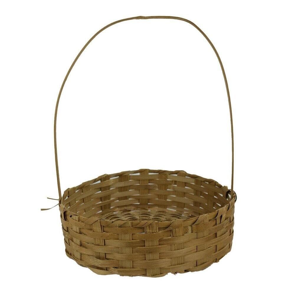 Cesta de Bambu Alça Fraldeira 25x33cm Trançada - Tudo em Caixa