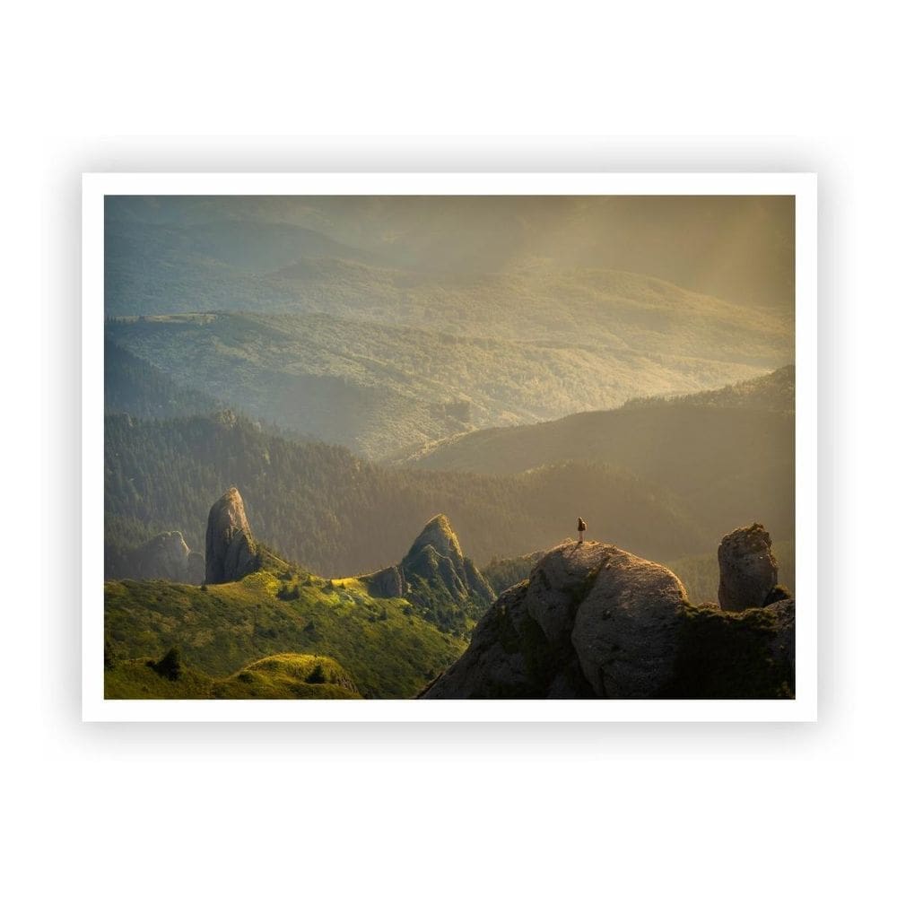 Quadro Decorativo Paisagens Variadas Com Moldura Branca 13