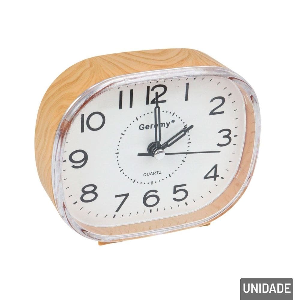 Relógio Analógico de Mesa 9,5cm Despertador - Tudo em Caixa