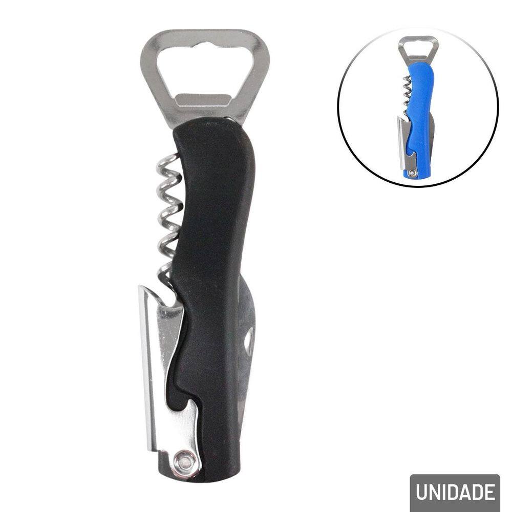 Saca Rolha de Metal 13,5cm Abridor Garrafa Vinho - Tudo em Caixa