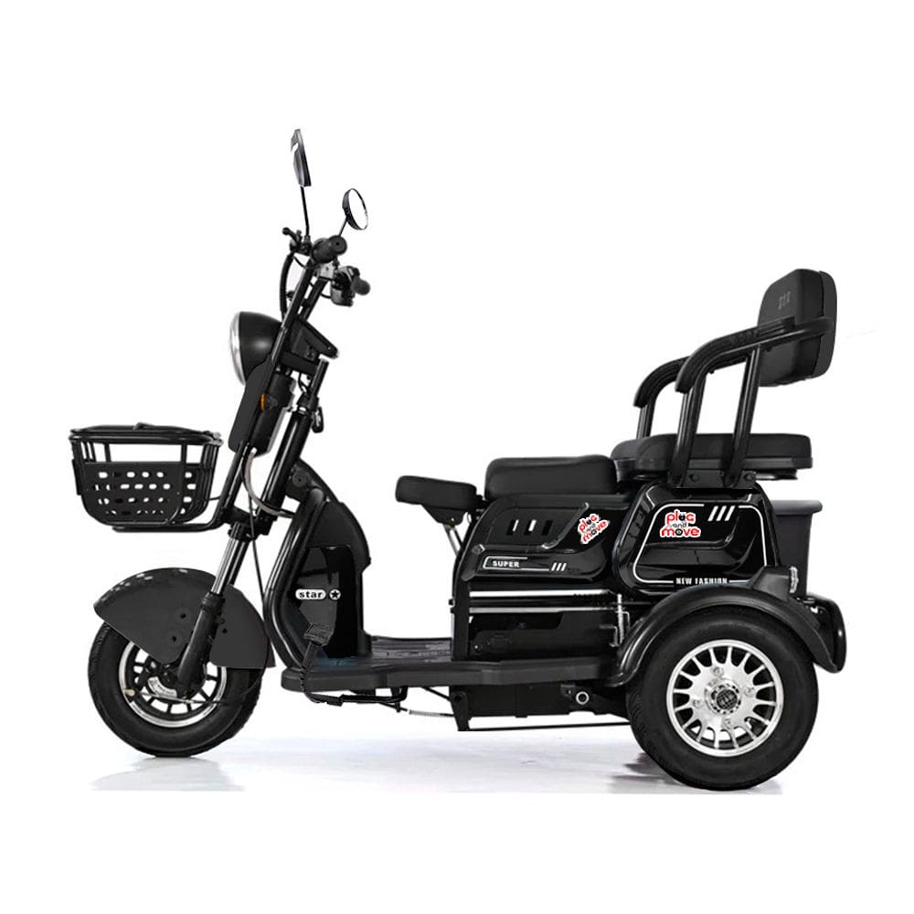 Triciclo Elétrico - MAX Smart PAM 800w - Preto - Plug and Move