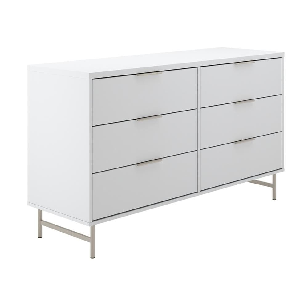 Cômoda 6 Gavetas Yves 135 cm Rack Sala de Estar
