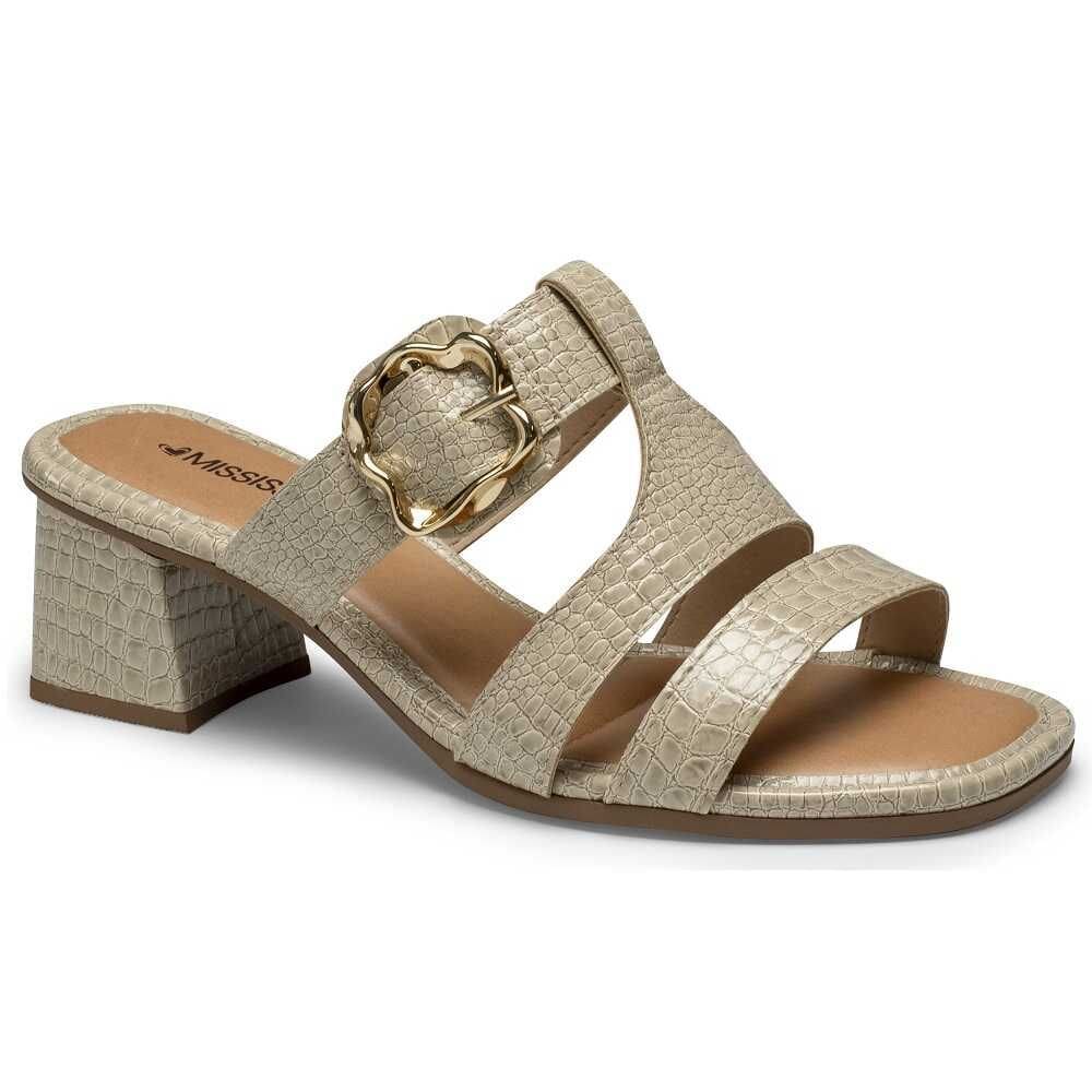 Tamanco Salto Grosso Mississipi MF262 Feminino - Marfim