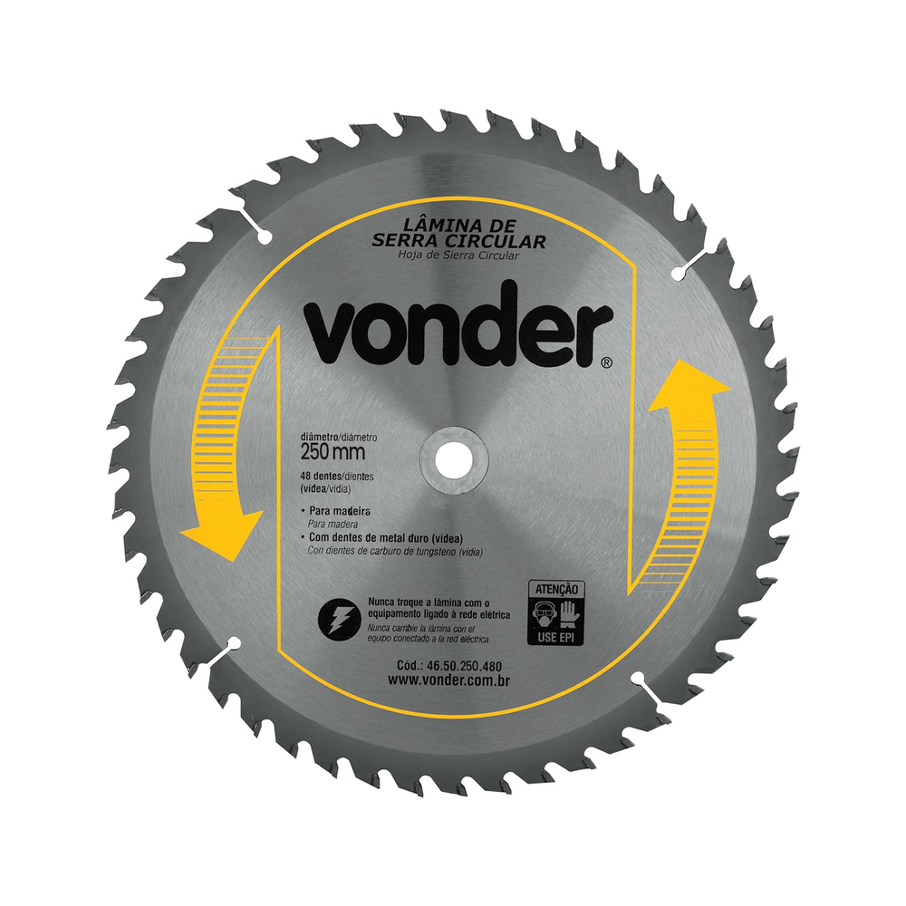 Lamina Serra Circular Videa 250x30x48d Vonder