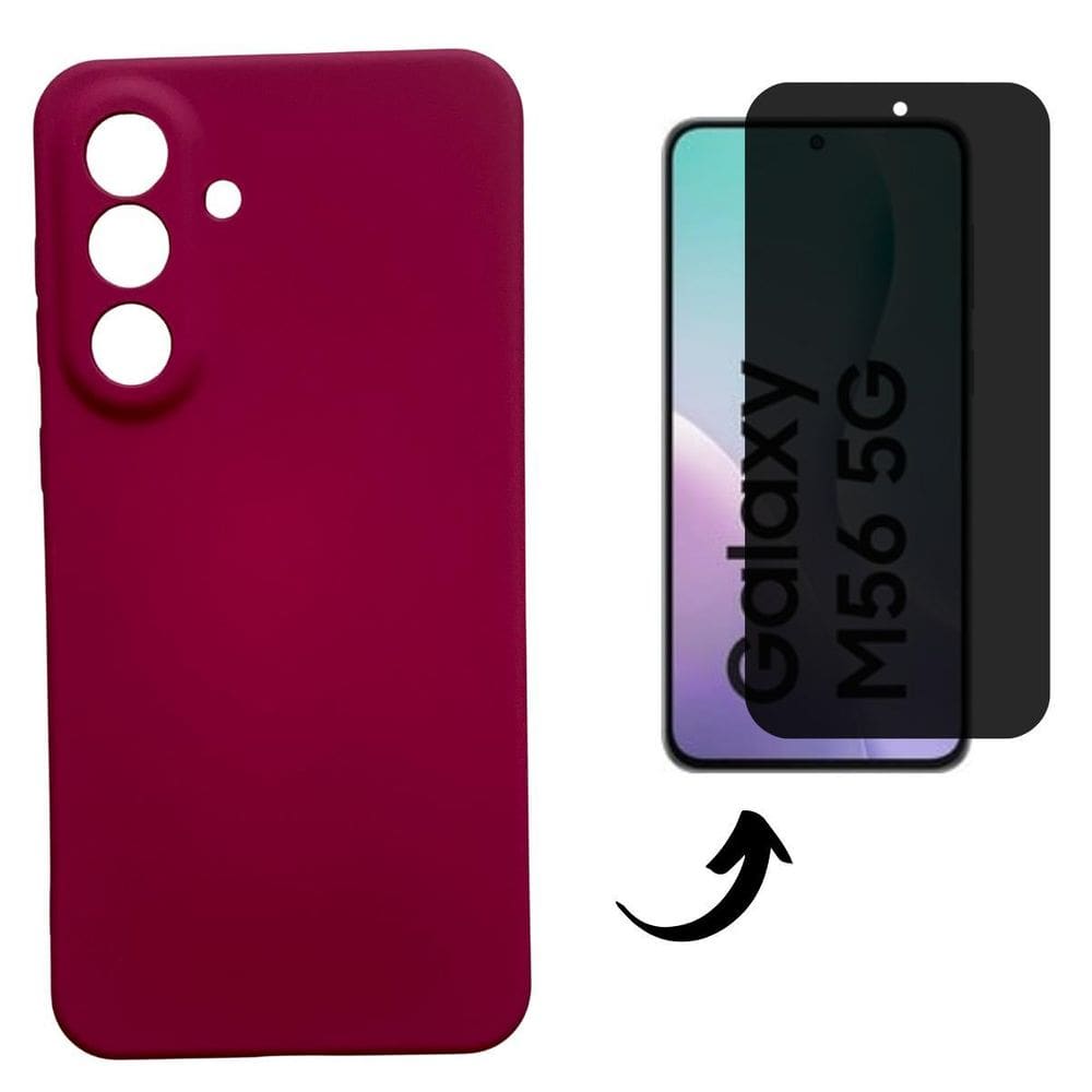 Capa + Pel 3D Privativo Compatível Com Samsung Galaxy M56 5G