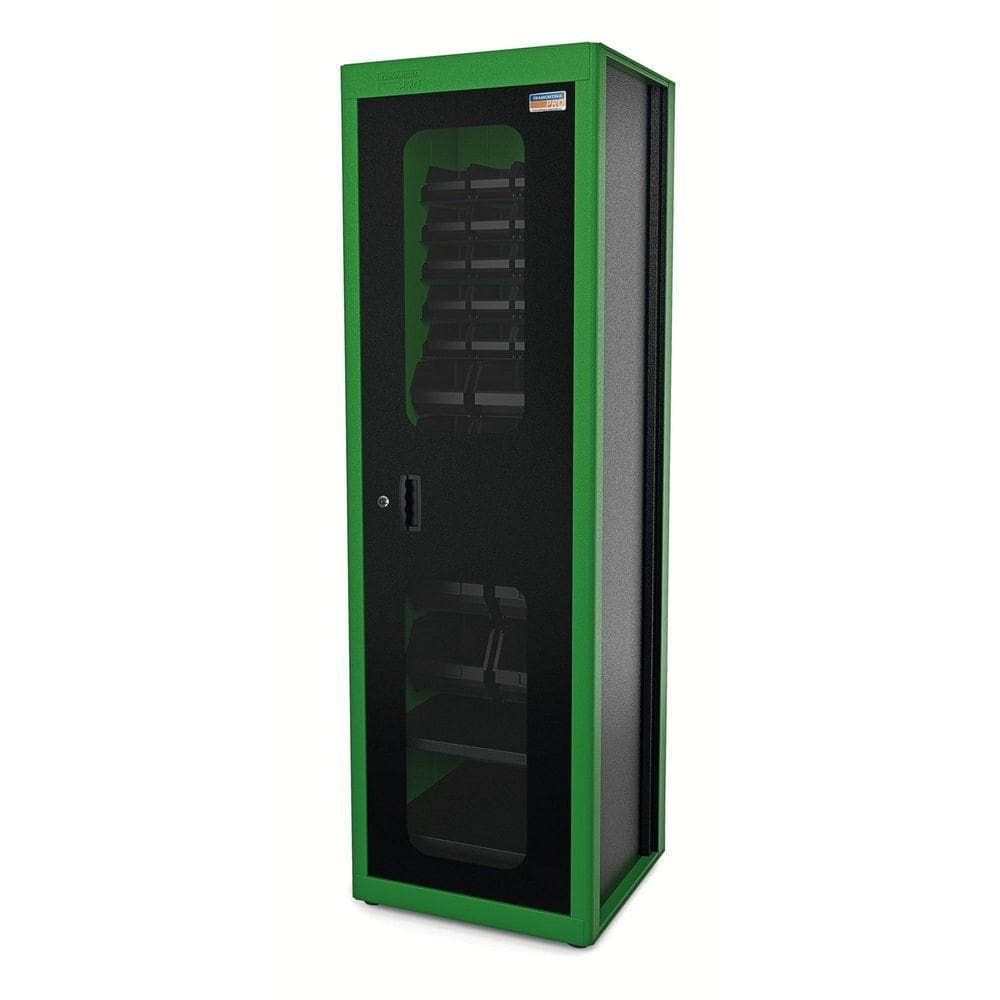 Armário Para Ferramentas Com 1 Porta, 29 Caixas Plásticas Bin E Visor Tramontina Pro Verde Tramontina