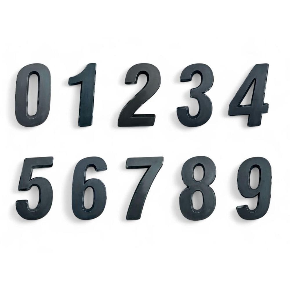 Número Residencial Preto 3D Porta Parede Casa Prédio Empresa