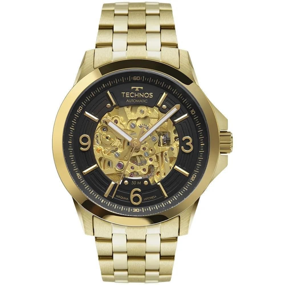Relógio Technos Masculino Automático Dourado 8N24Ak/4P