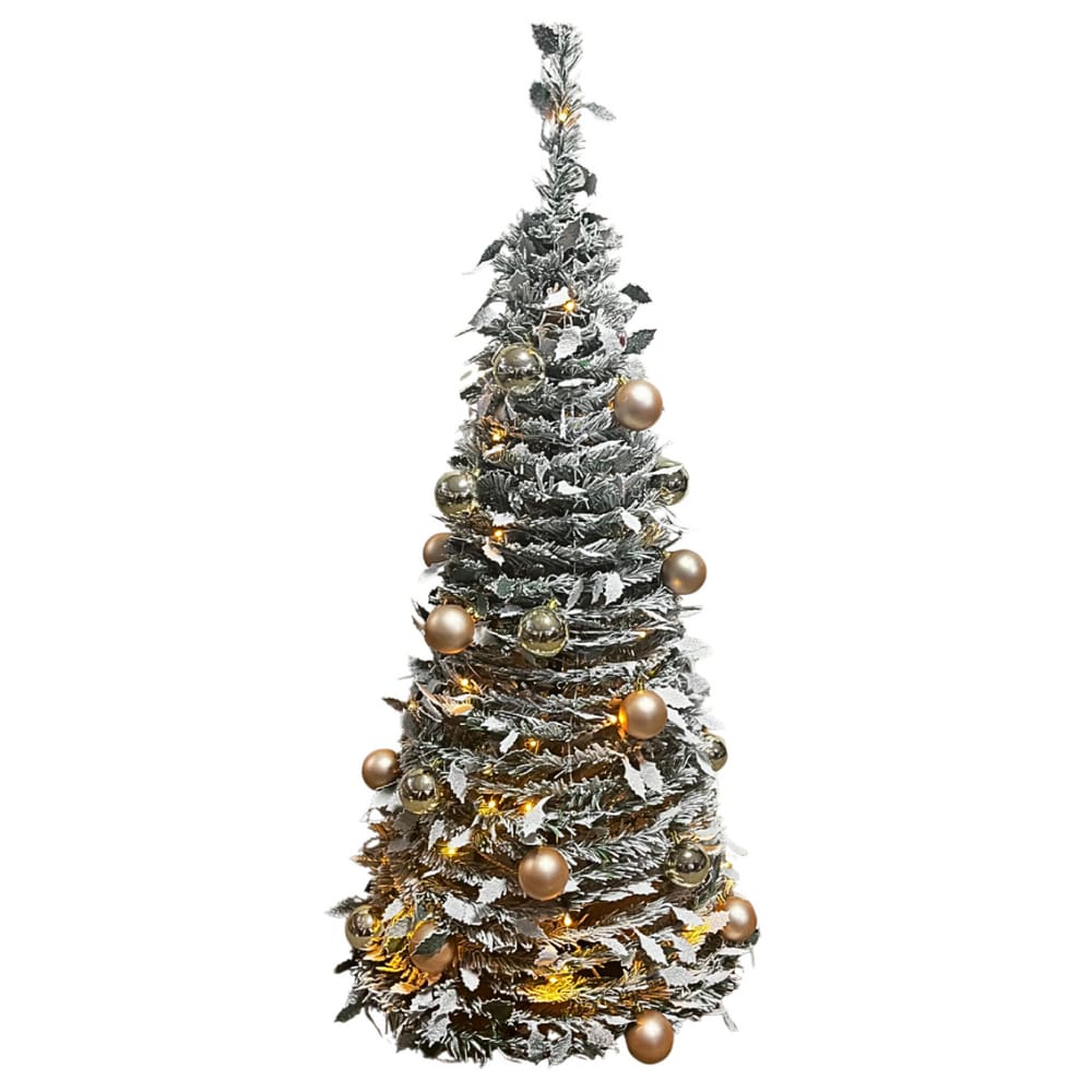 Arvore Cone Nevada C/ LED USB Verde Branco 150CM Grillo
