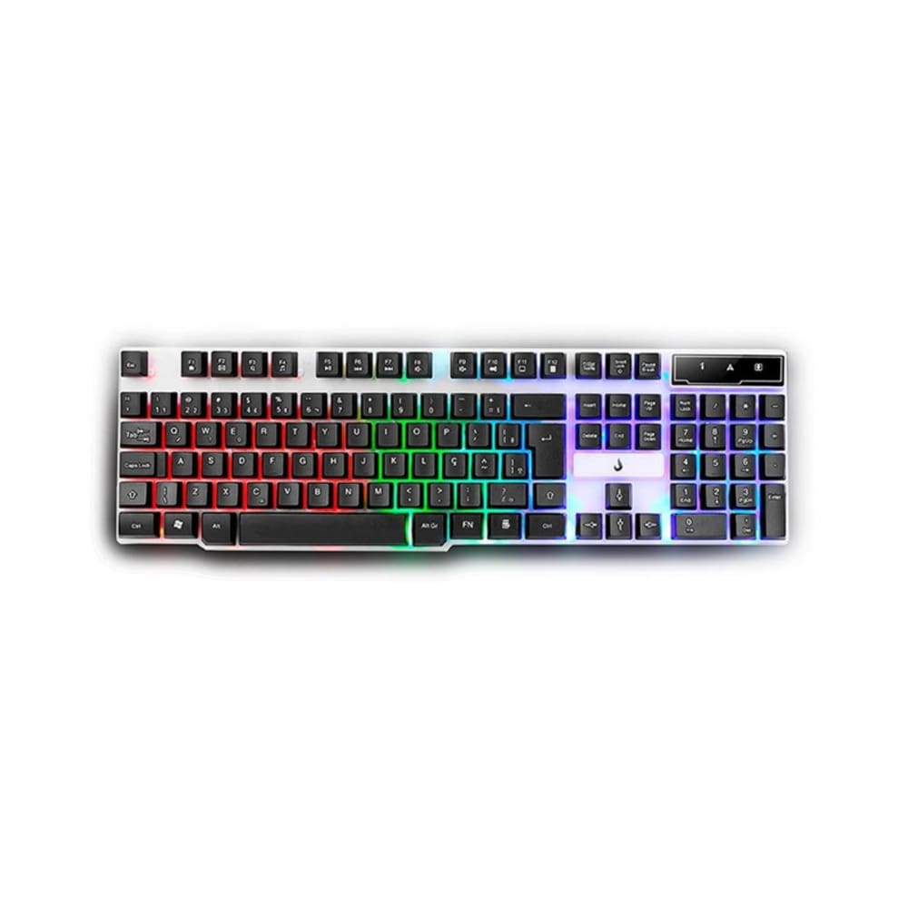 Teclado Gamer Semi Mecânico Rise Mode G1 Full USB Preto e Branco - RM-TG-01-BW