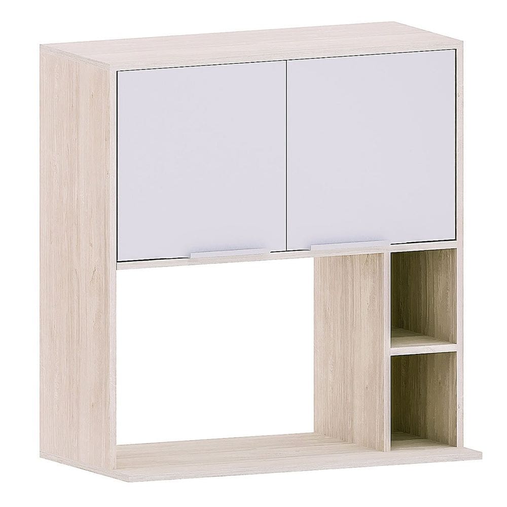Armário Aéreo para Cozinha 80 cm 2 Portas com Nicho Atenas