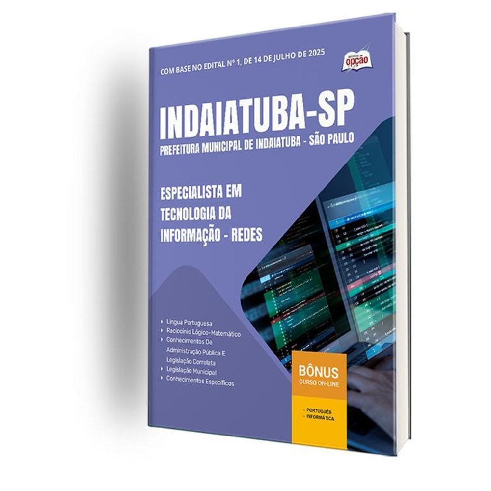 Apostila Prefeitura Indaiatuba Sp 2025 Especialista Em