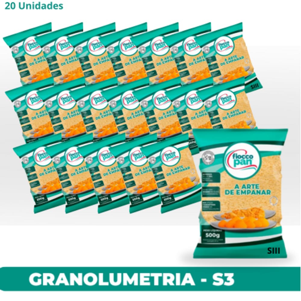 Combo Farinha De Empanar Fioccopan® SIII 500g (20 Unidades)