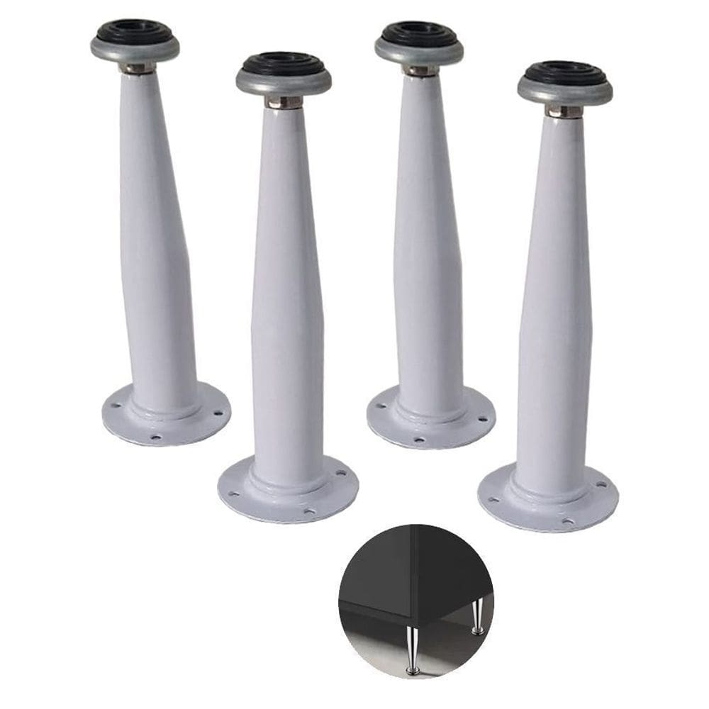 Pé Regulável Cônico Branco 10Cm 4 Unidades Archi