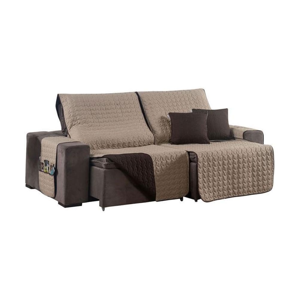 Capa Protetor Sofa Retratil 1,80M 02 Módulos Shield 400 Fios