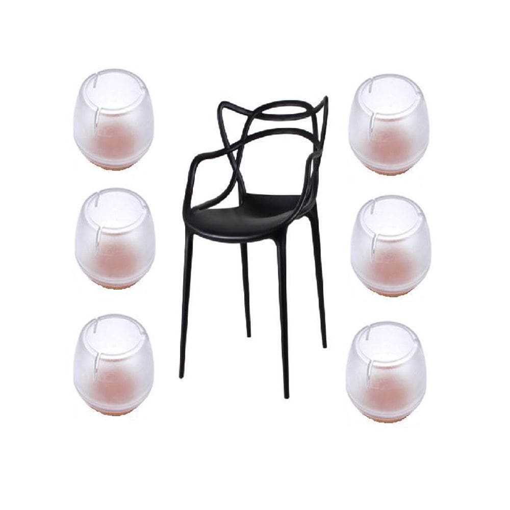 Kit 8 Ponteiras Com Feltro 12Mm - 16Mm Silicone Pé Moveis