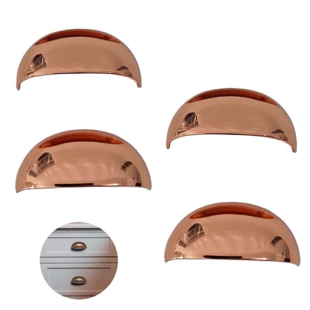 Puxador Concha Lisa Gruppa 64mm 4 Unidades