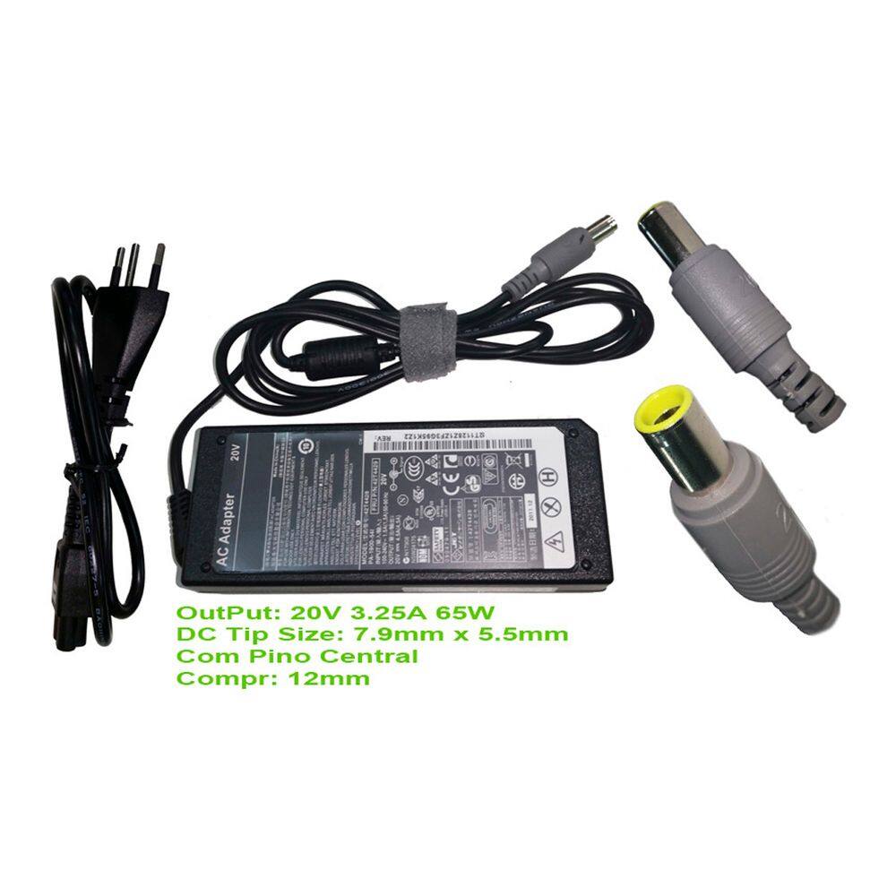 Fonte Carregador NBC Compativel Para Lenovo IBM Thinkpad X220 Plugão 65w Ib1510