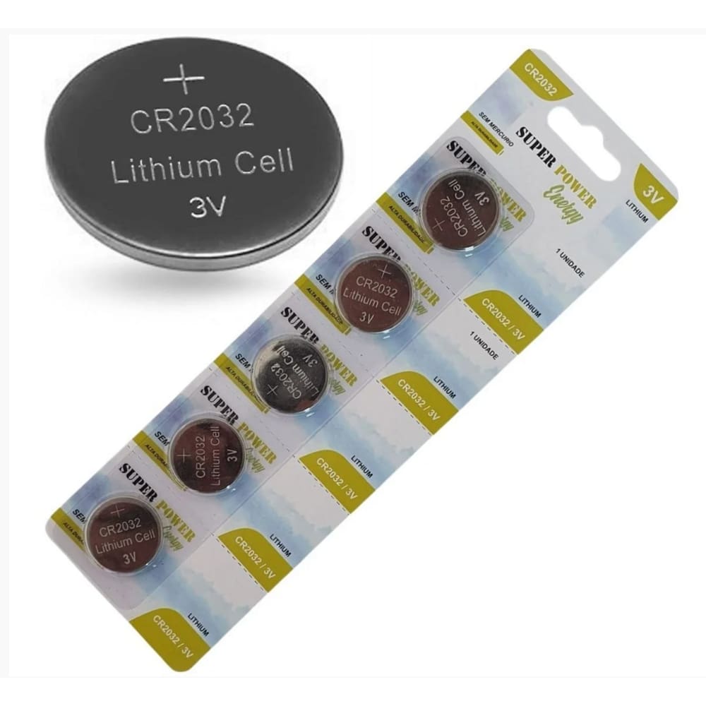 Cartela CR2032 Super Power com 5 unidades