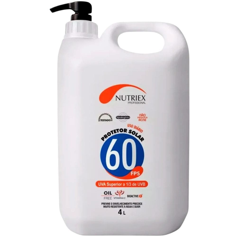 Protetor Solar FPS 60 Corporal Profissional 4 L Nutriex