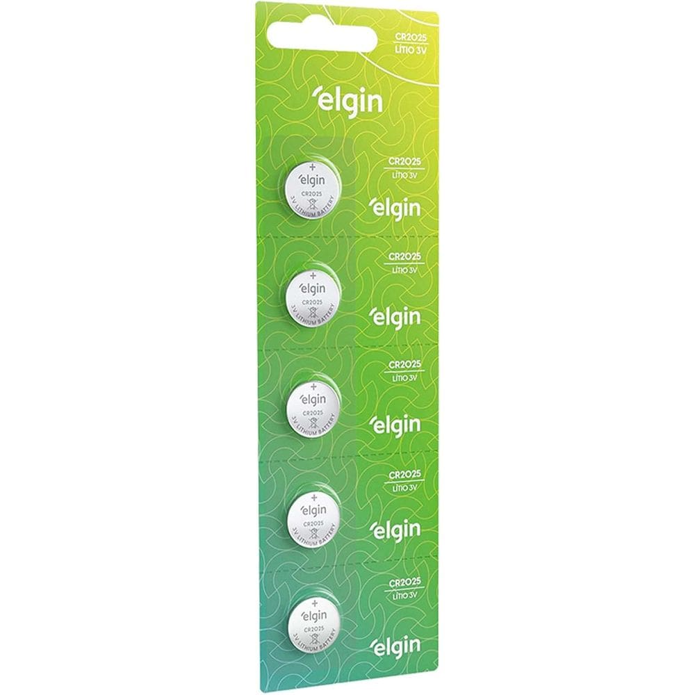 Pilhas/baterias Cr 2032 Elgin - 1 Cartela Com 5 Unidades