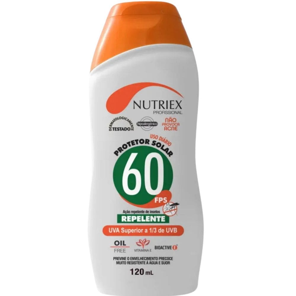 Protetor Solar FPS 60 Repelente Corporal Profissional 120ml Nutriex