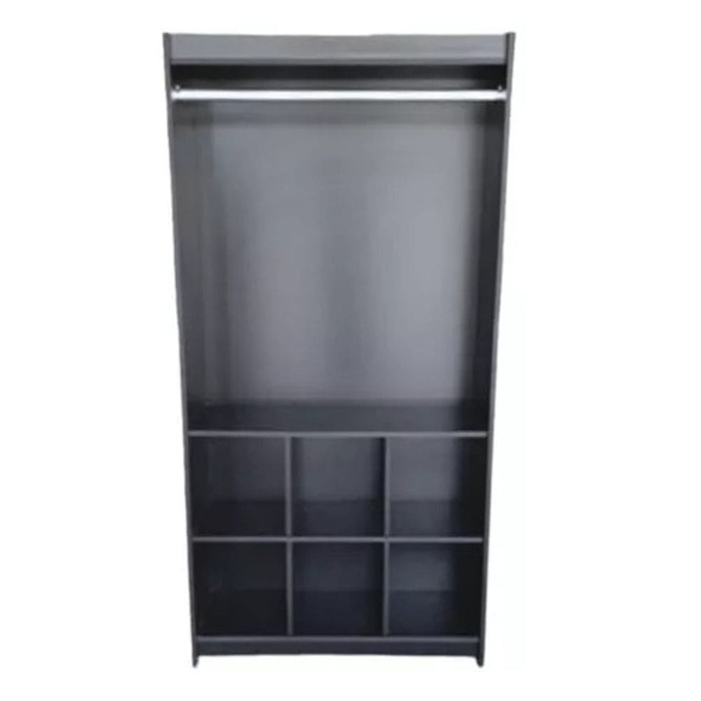 Estante Arara Colmeia Inferior Preto 185X92X32Cm - Deep
