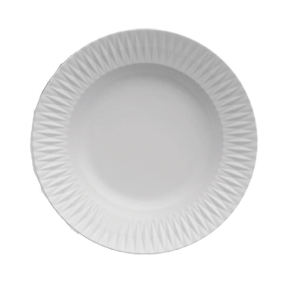 Conjunto Pratos Fundo 24Cm Porcelana Germer Diamante 6 Peças