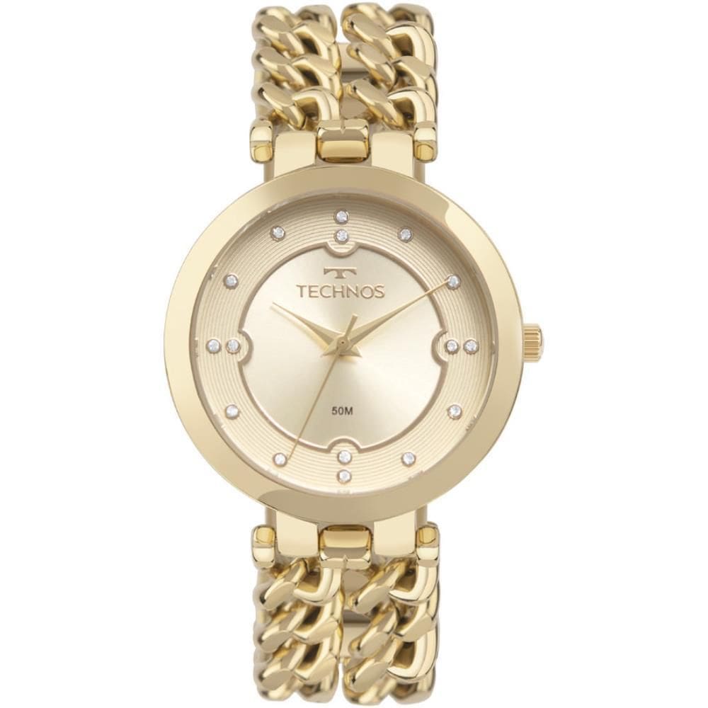 Relógio Technos Feminino Ref: 2035Mzm/1D Bracelete Dourado