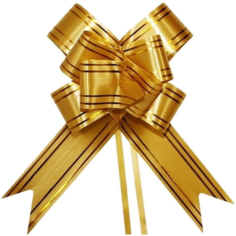 Laco Pronto Decorado 28Mmx47Cm Amarelo Fio Dourado